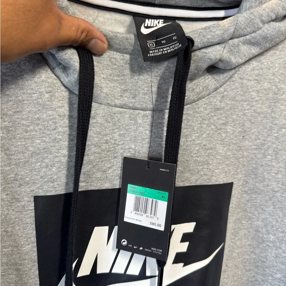 Nike Gray Hoodie with Black Accents - Picture 2 of 3